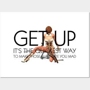 Get Up Motivation Slogan Posters and Art